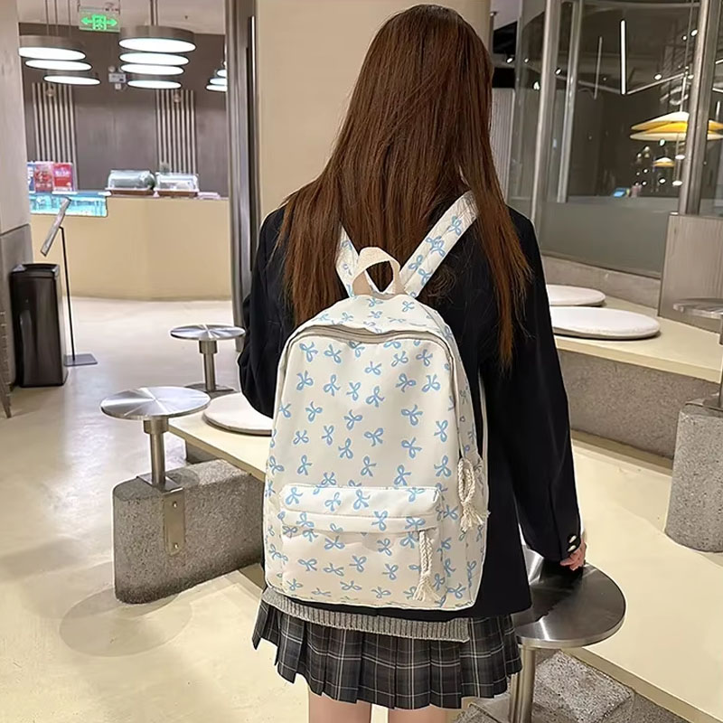 Women Bags College - Women Floral Nylon Backpack 6 Colors