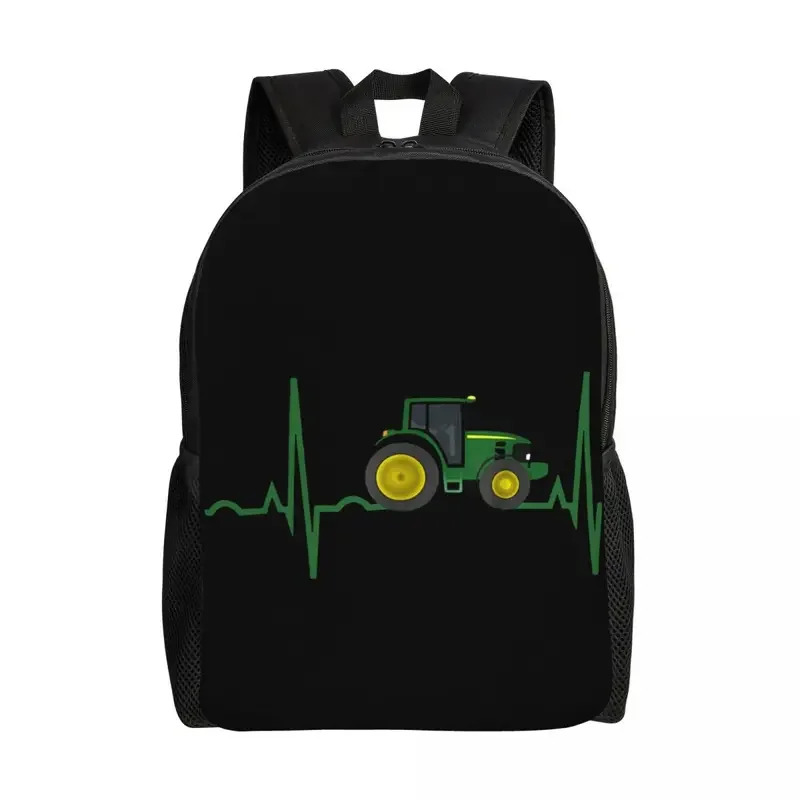 Women Bags College - Tractor Heartbeat Laptop Backpack Women Men
