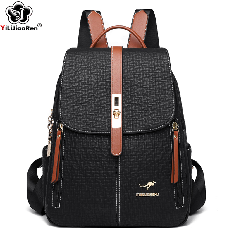Women Bags White - Fashion Backpacks Female High Quality Leather