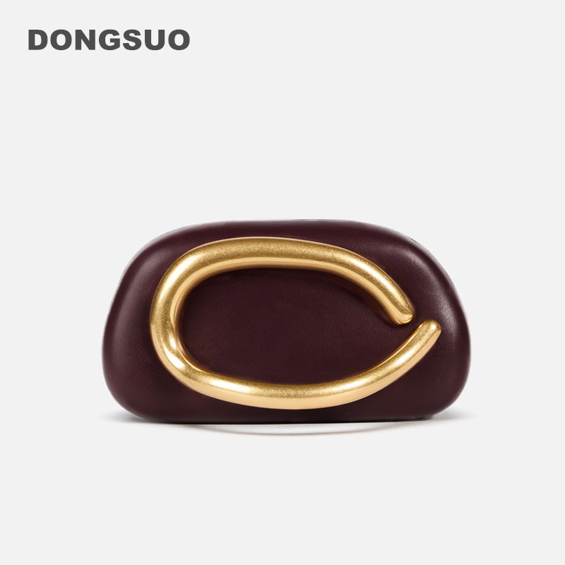 Women Bags Zara - Gold Closure Box Clutch Bag women