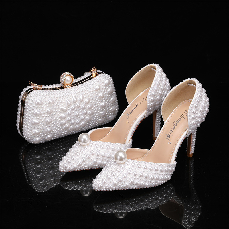 Women Bags White - Bag and Shoe Set for Women