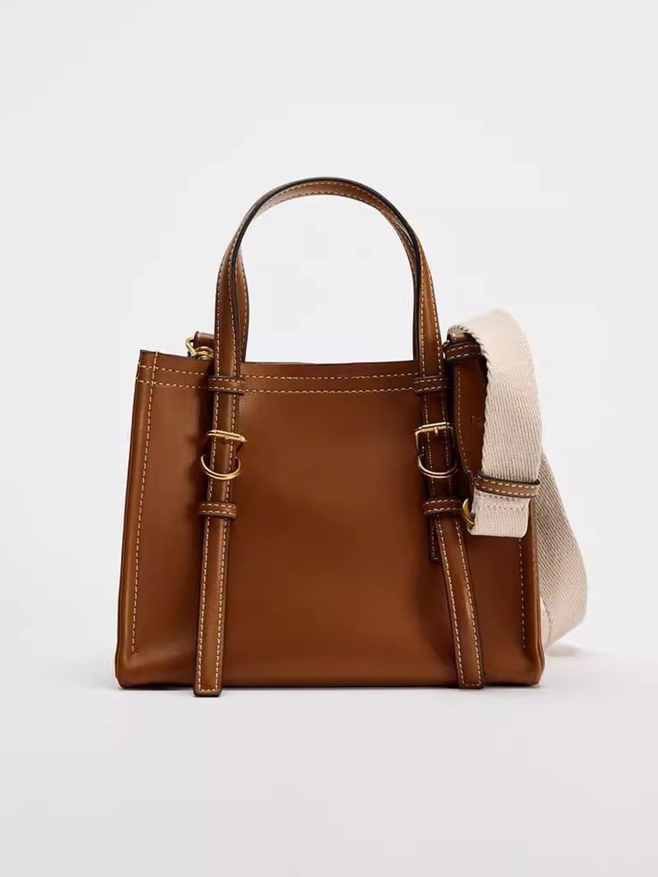 Women Bags Zara - Cross border 2024 brown yellow handbag