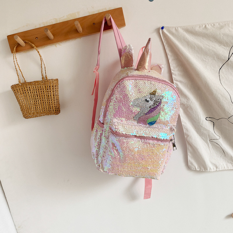 Sequin Unicorn Backpack Pink S - Mini Backpack Women ulasan dan harga