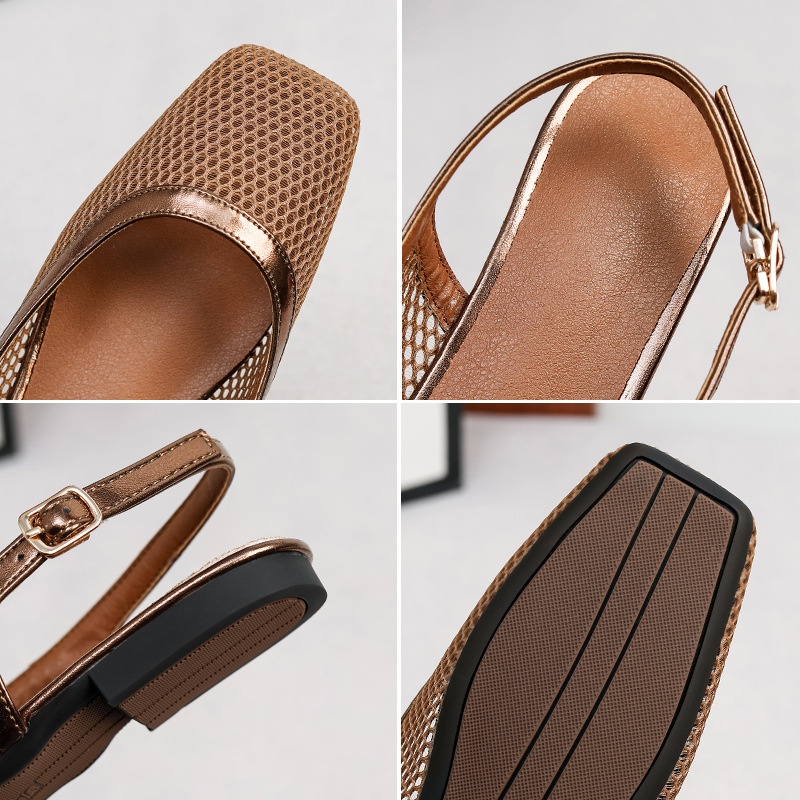 Mesh square head slippers bag  - Women'S Japanese Bags ulasan dan harga