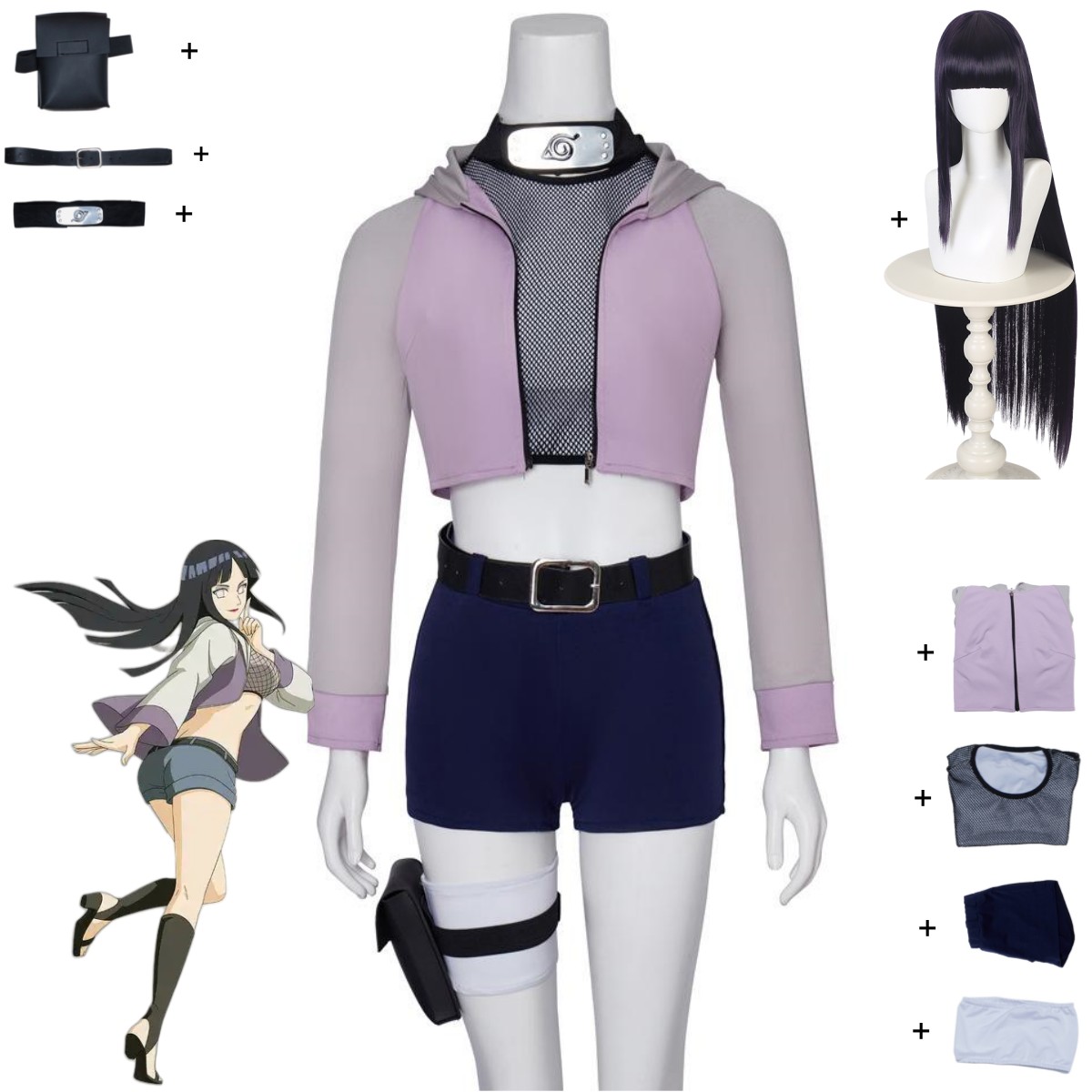 Anime Hyuga Hinata Cosplay Cos - Women'S Japanese Bags ulasan dan harga