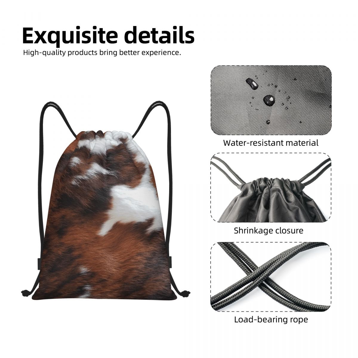 Custom Cowhide Leather Drawstr - Women'S Yoga Bags ulasan dan harga
