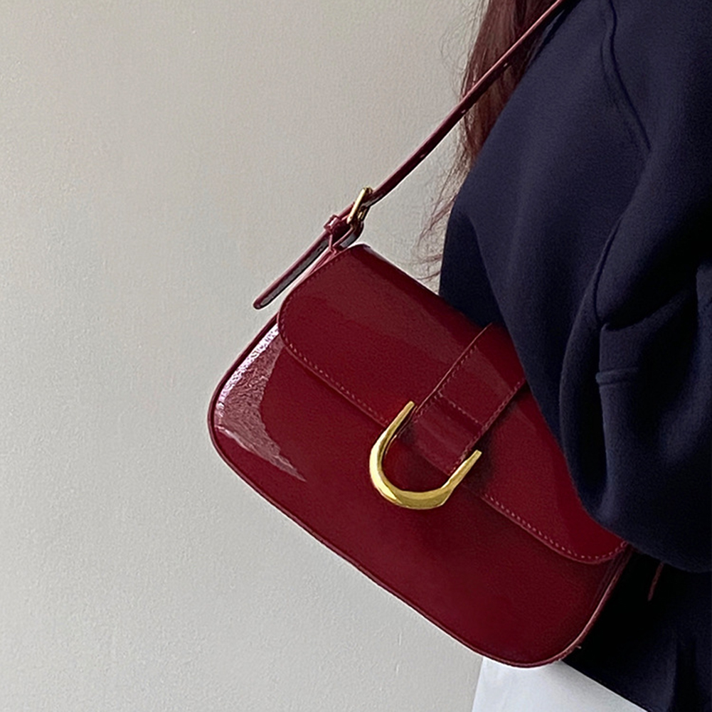 Retro Patent Leather Shoulder  - Women Bags Zara ulasan dan harga