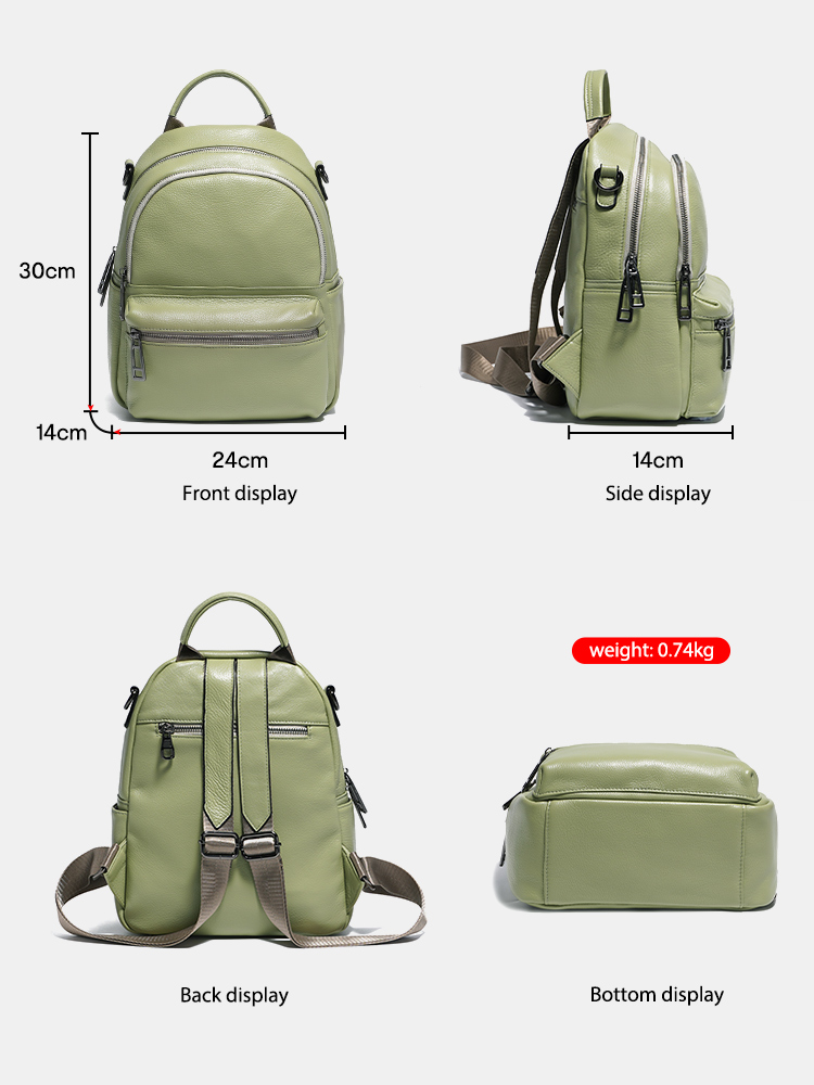 Zency Women Leather Backpack K - Women Bags White ulasan dan harga