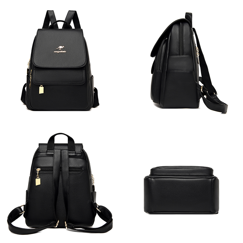 High Quality Leather Backpack  - Women Bags White ulasan dan harga