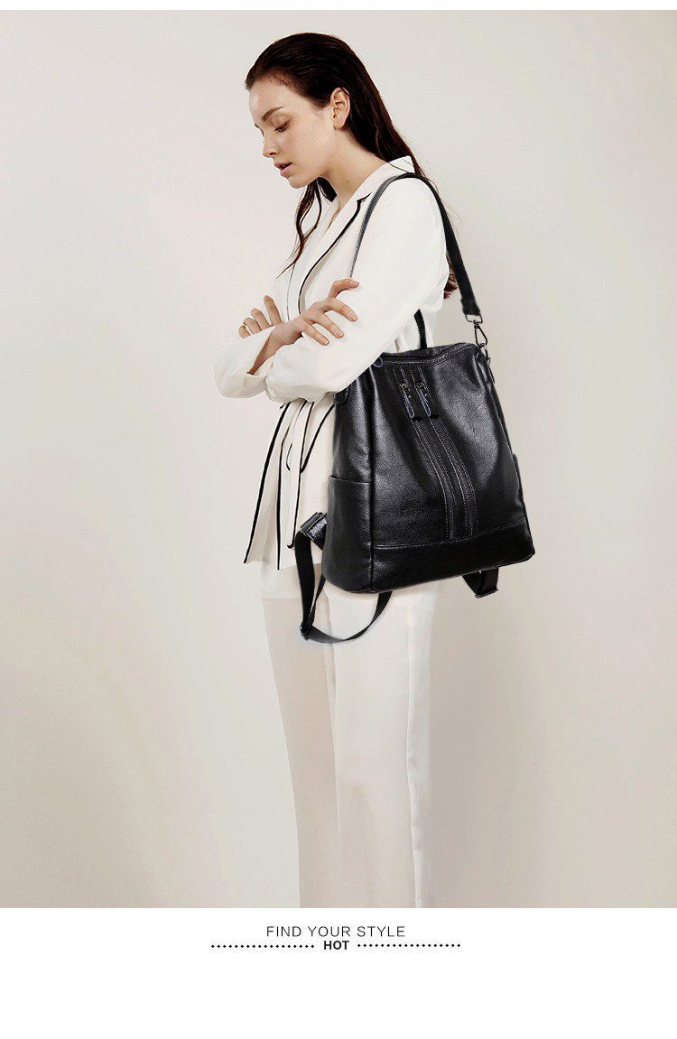 Women Soft Leather Backpack Sc - Women Bags College ulasan dan harga