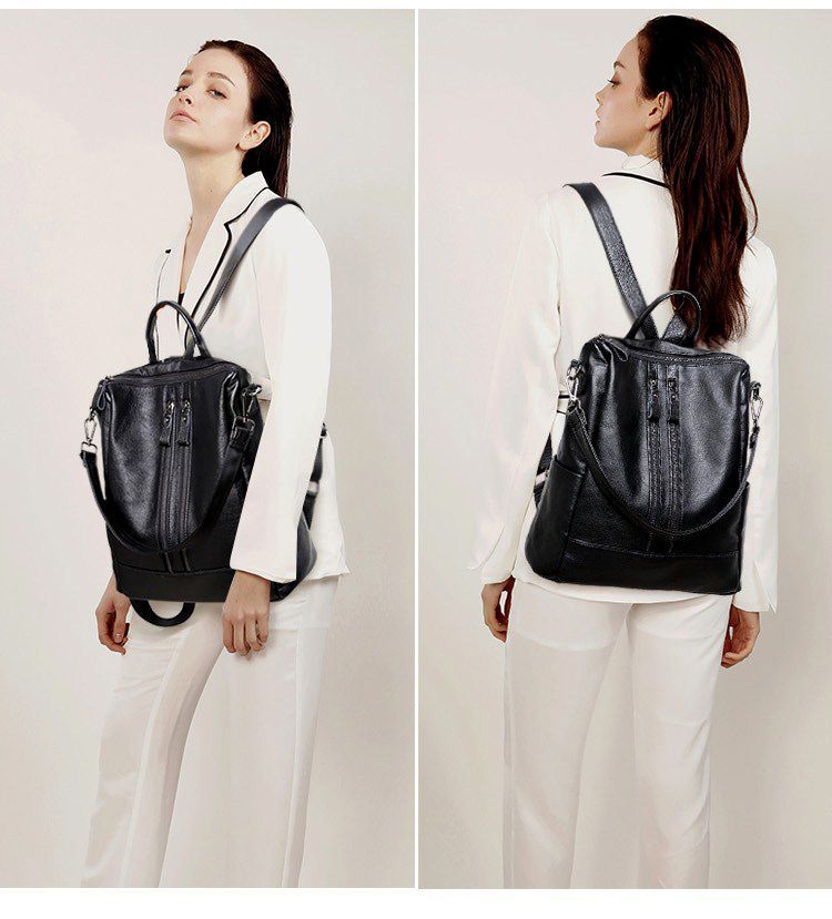 Women Soft Leather Backpack Sc - Women Bags College ulasan dan harga
