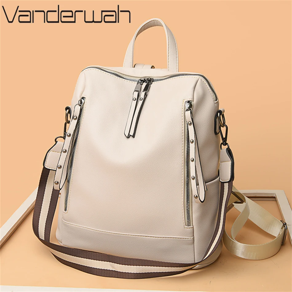 Brand Luxury Backpacks Soft Le - Women Bags Online ulasan dan harga