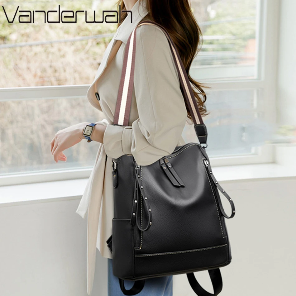 Brand Luxury Backpacks Soft Le - Women Bags Online ulasan dan harga