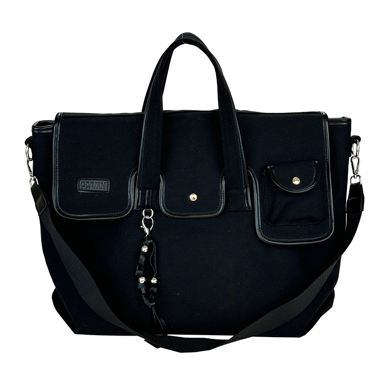 Niche large-capacity canvas ba - Women Bags College ulasan dan harga
