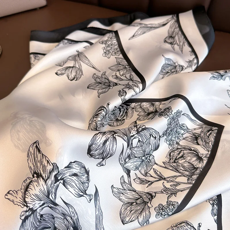 70*70cm Luxury Floral Print Si - Women Bags Online ulasan dan harga