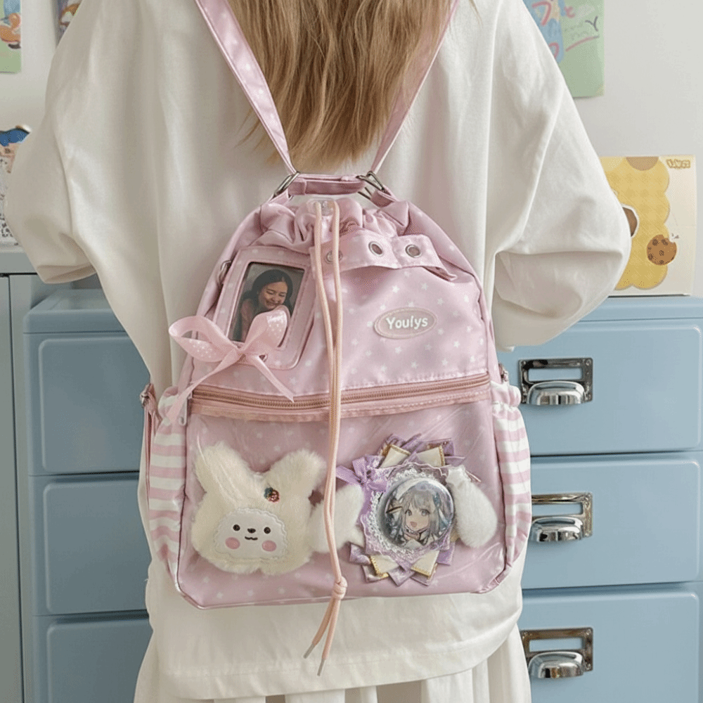 Cute Polka Dot Pattern Ita Bac - Mini Backpack Women ulasan dan harga