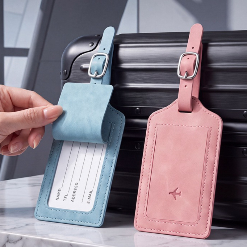 1PC PU Leather Luggage Tag Wom - Women Bags Name ulasan dan harga