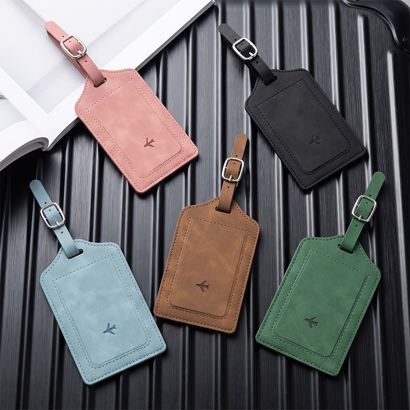 1PC PU Leather Luggage Tag Wom - Women Bags Name ulasan dan harga
