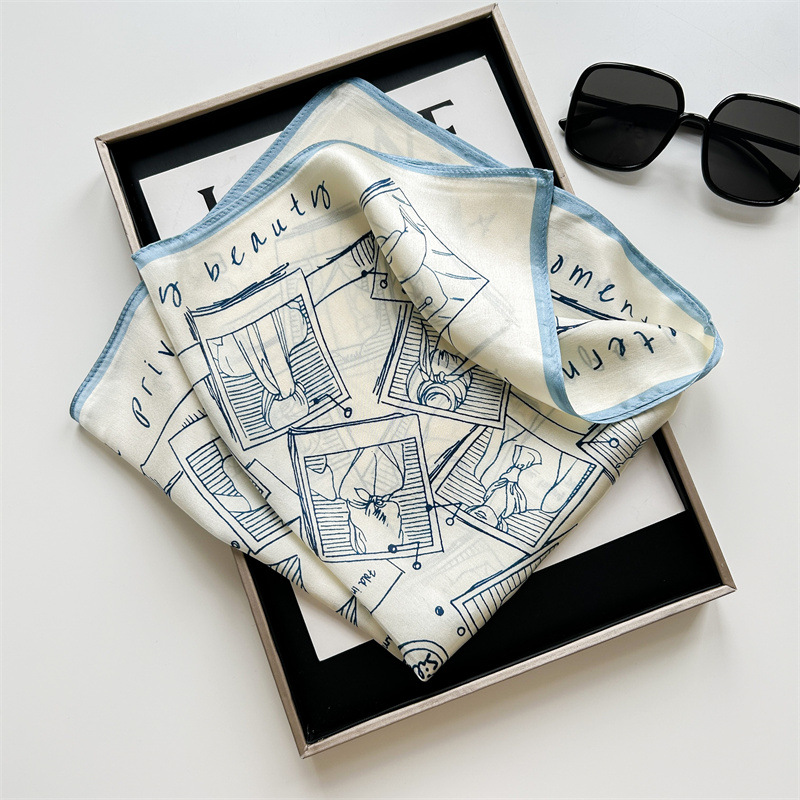 Vintage Sketch Print Satin Sma - Women Bags White ulasan dan harga
