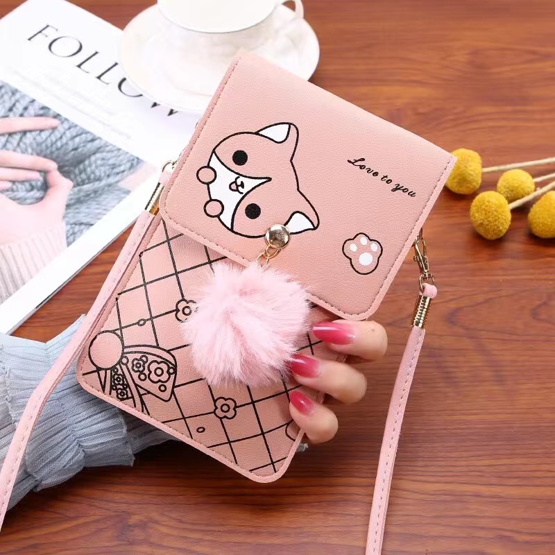 Cute Cartoon Pattern Touch-Scr - Women'S Bags Cross Body ulasan dan harga