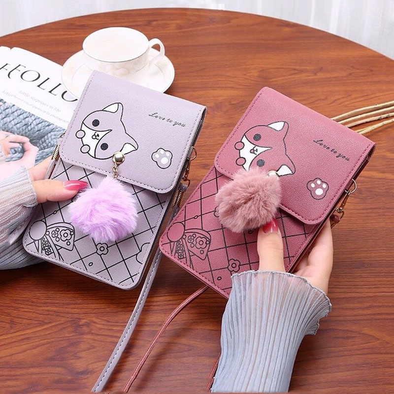 Cute Cartoon Pattern Touch-Scr - Women'S Bags Cross Body ulasan dan harga