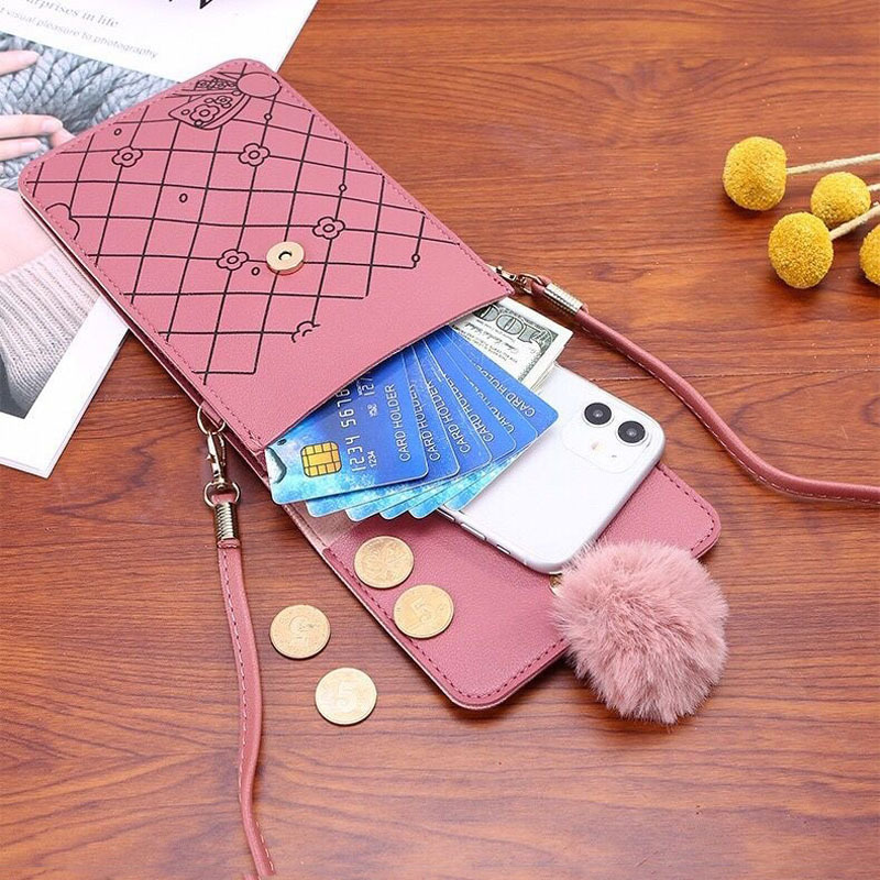 Cute Cartoon Pattern Touch-Scr - Women'S Bags Cross Body ulasan dan harga