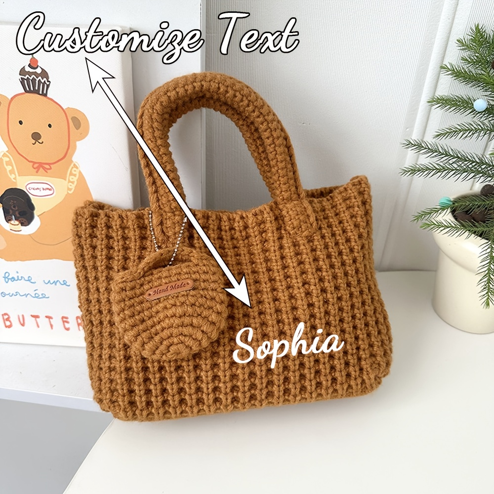 Custom Name Knitted Tote Bag W - Women Bags Name ulasan dan harga