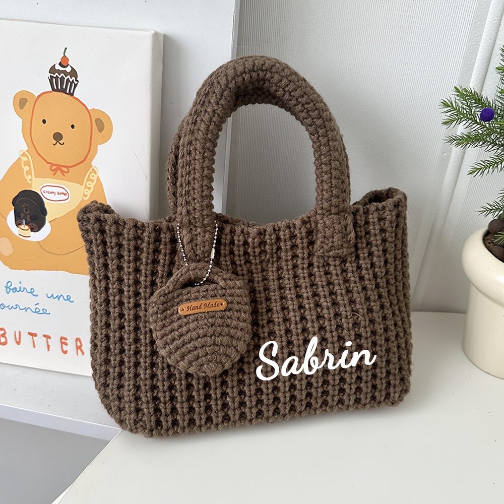 Custom Name Knitted Tote Bag W - Women Bags Name ulasan dan harga