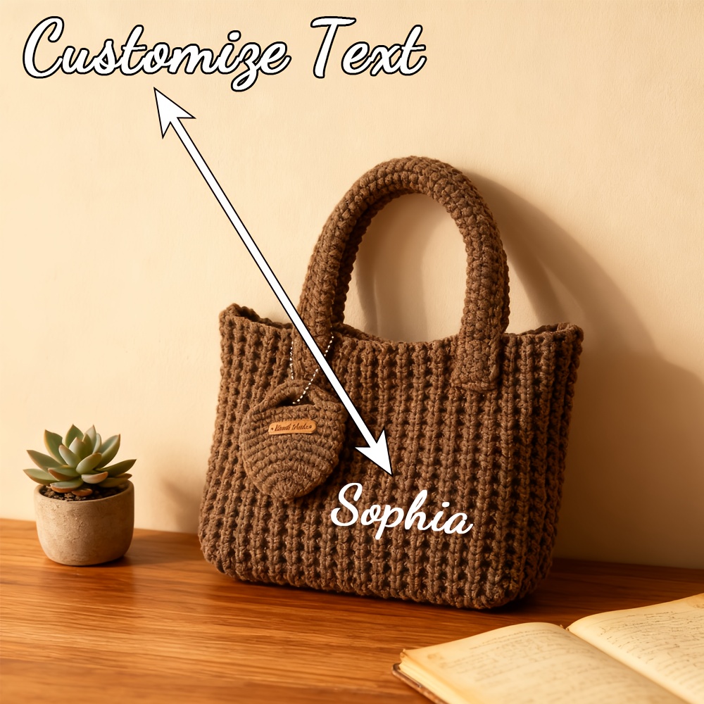 Custom Name Knitted Tote Bag W - Women Bags Name ulasan dan harga