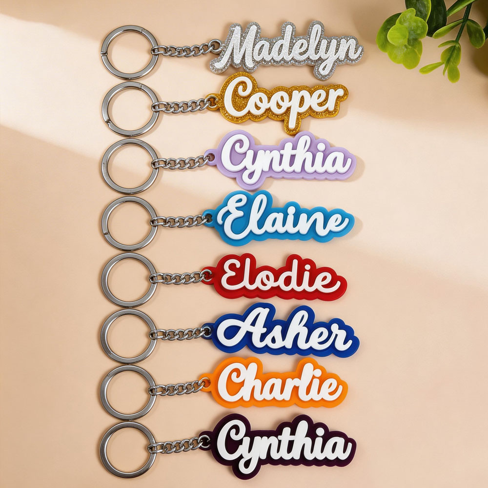 Custom Name Acrylic Keychain P - Women Bags Name ulasan dan harga