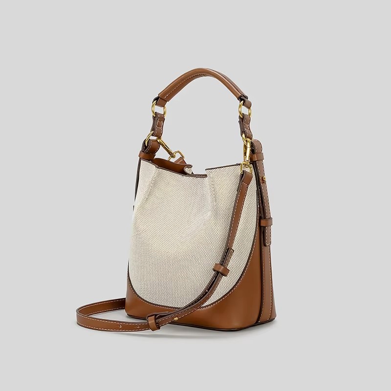 Fashion Panelled Canvas Bucket - Women Bags Zara ulasan dan harga
